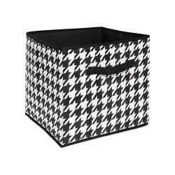 Короб-кубик для хранения "Пепита", черно-белый