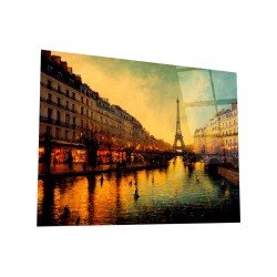 Картина на стекле 60х80 "Ночь в Париже". Артикул WBR-05-1569-06